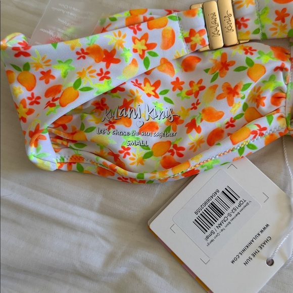Kulani Kinis V Strapless Bandeau‎ Bikini Top NWT size small Coco mango - Picture 2 of 6